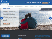 Tablet Screenshot of encorefunding.com